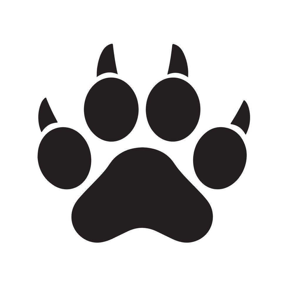 Paw icon set. paw print sign. vector