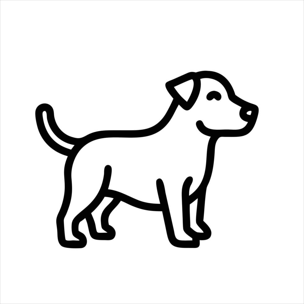 Dog image silhouette art style art vector