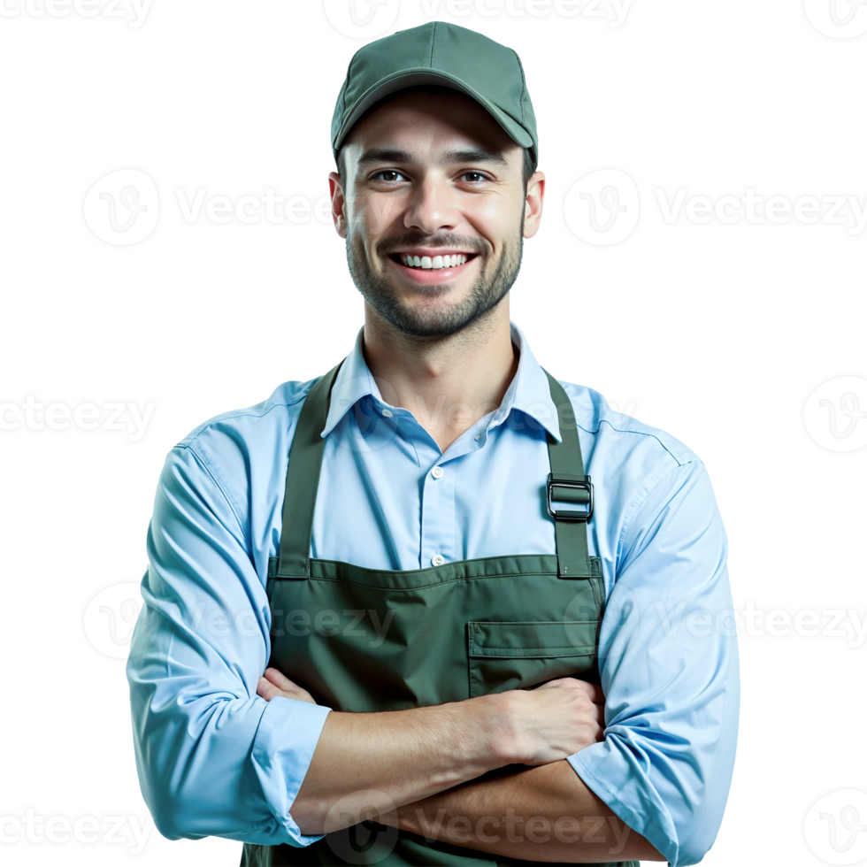 Happy Landscaper Portrait png