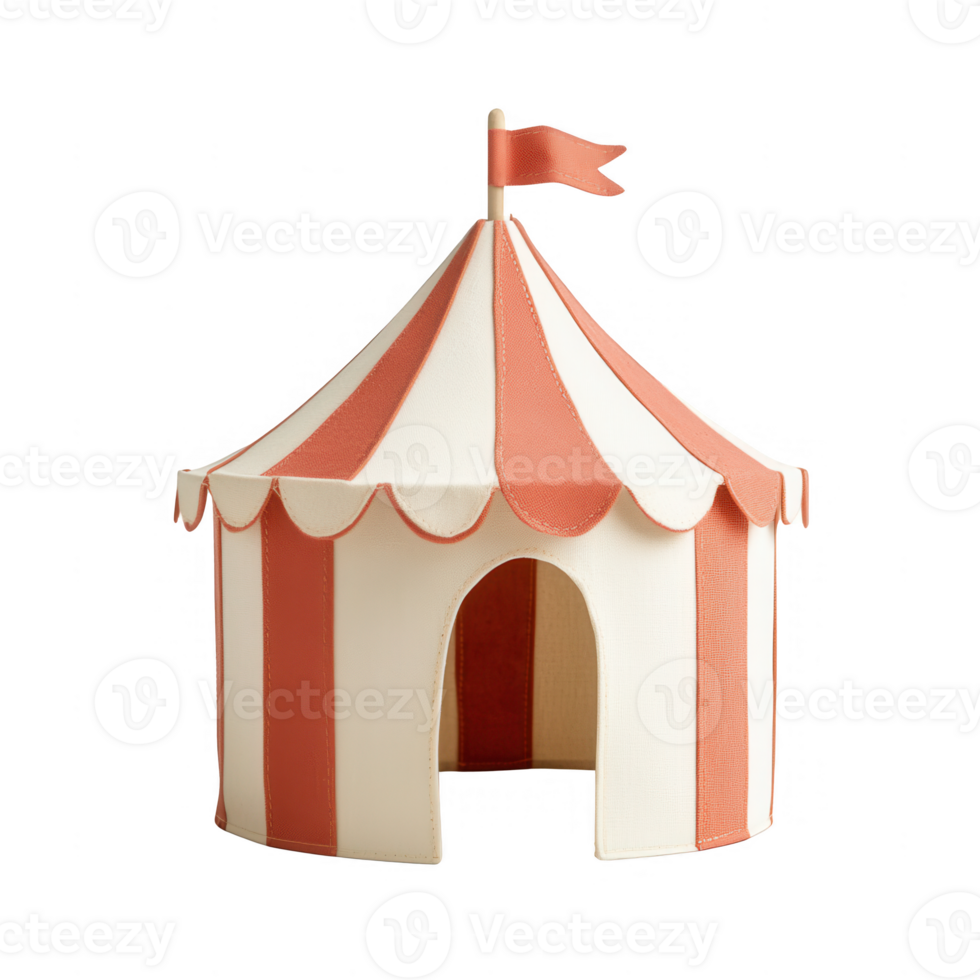 A colorful, playful circus tent made of paper, perfect for children's activities. png