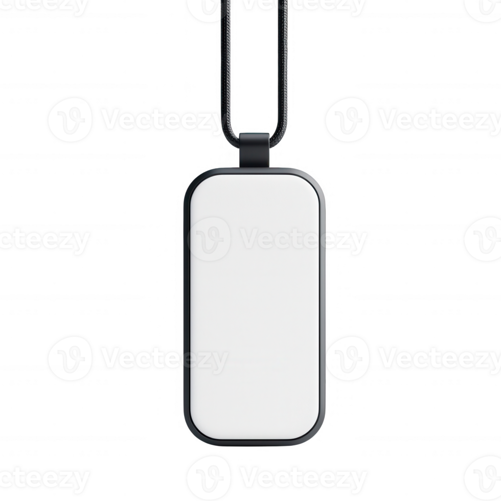A sleek, modern tag design with a blank white surface for customization. png