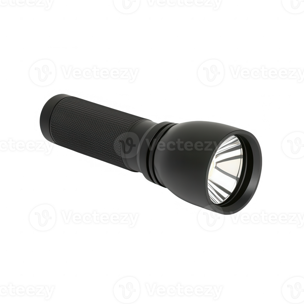 A sleek, modern flashlight ideal for outdoor adventures and emergency situations. png
