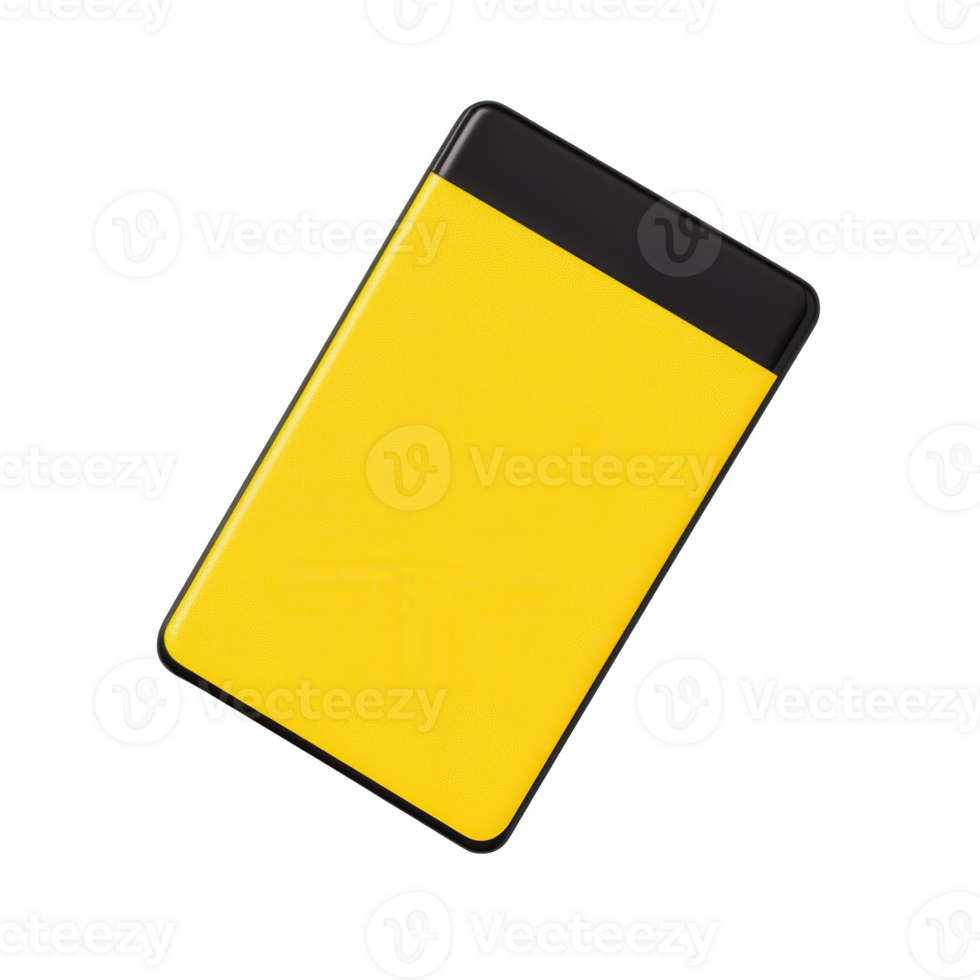 A sleek, modern yellow and black card holder designed for professionals. png