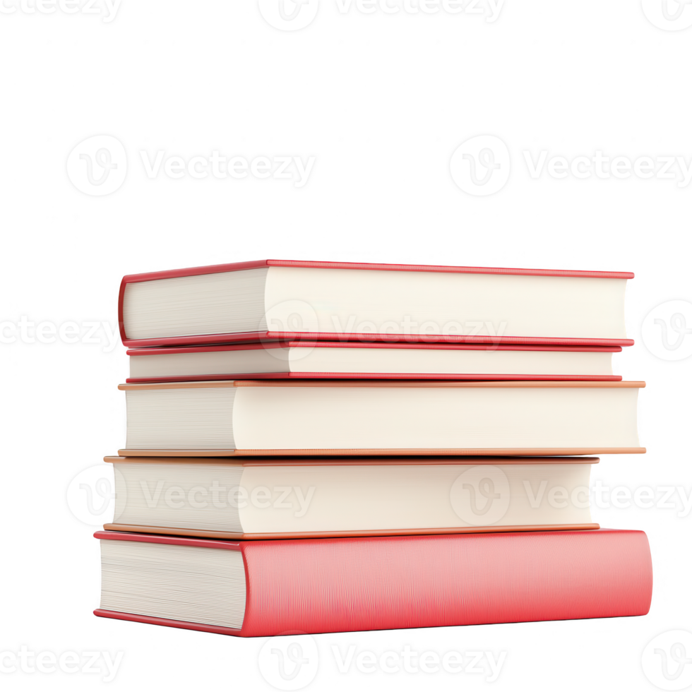 A stack of colorful books representing knowledge and learning. png