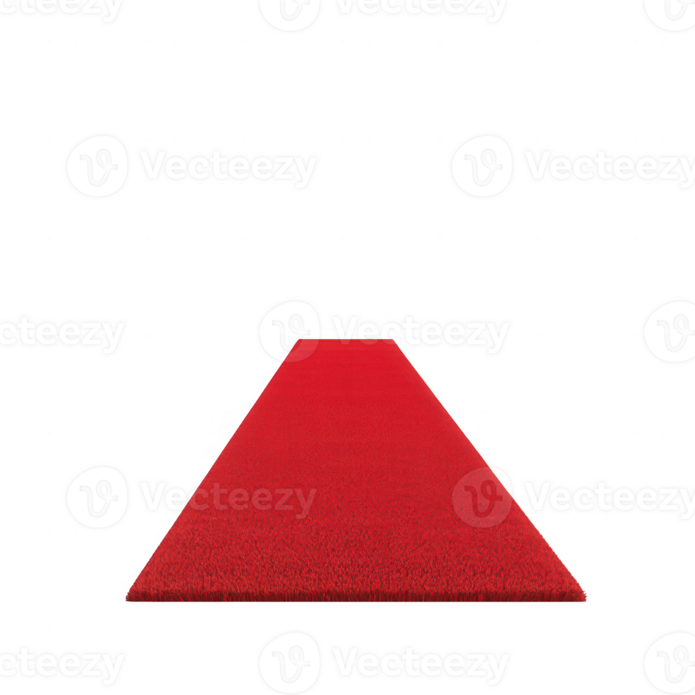 A vibrant red carpet stretches out elegantly, ready for an event or celebration. png