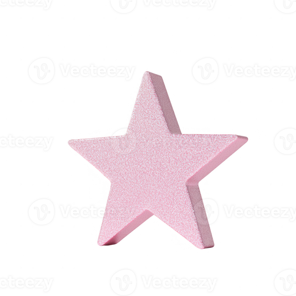A vibrant pink star shaped object ideal for creative and playful themes. png