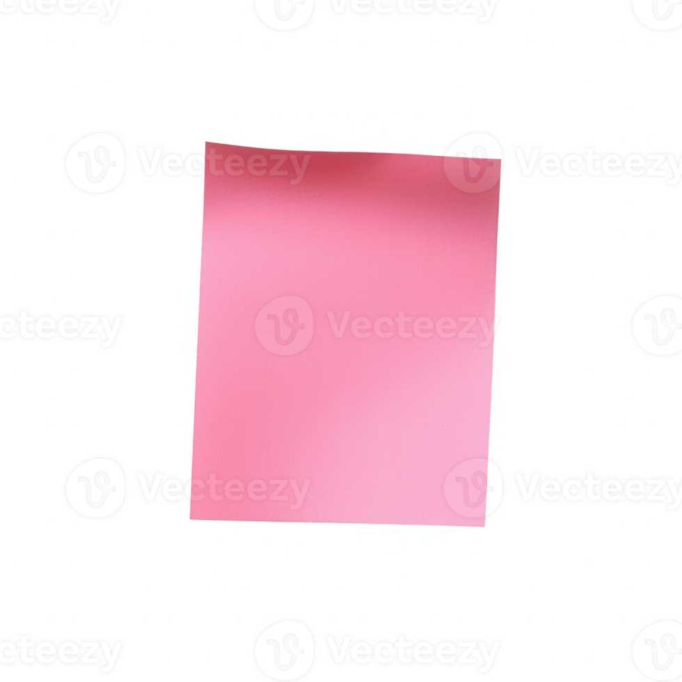 A vibrant pink sheet of paper isolated on a black background for creative use. png