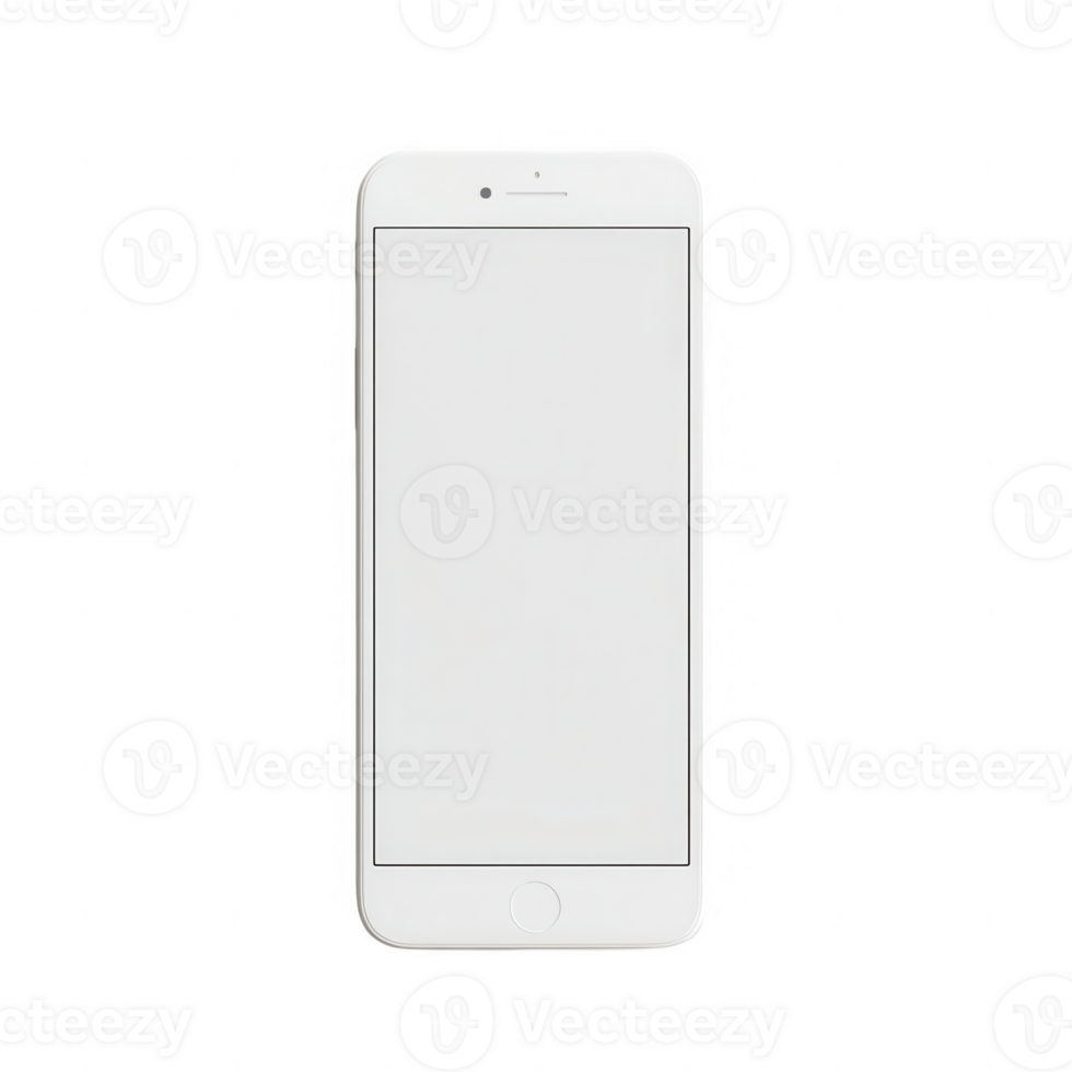 Blank smartphone with a sleek design, perfect for template or mockup use. png