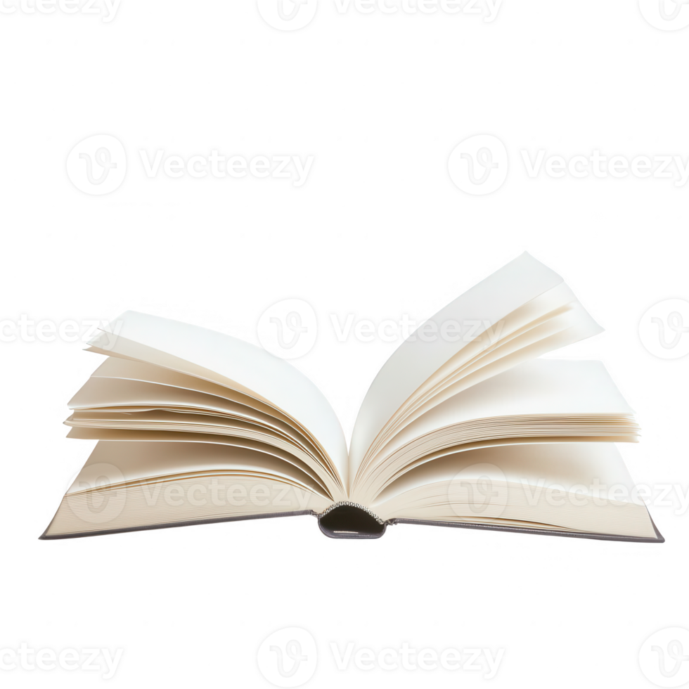 An open book displaying blank pages, perfect for notes, sketches, or creative writing. png
