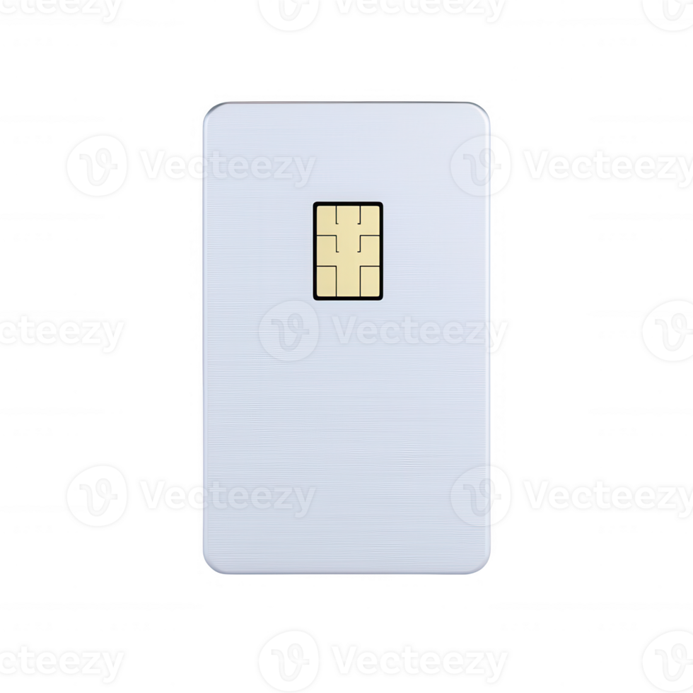Close-up of a modern credit card with chip technology on a minimalistic background. png