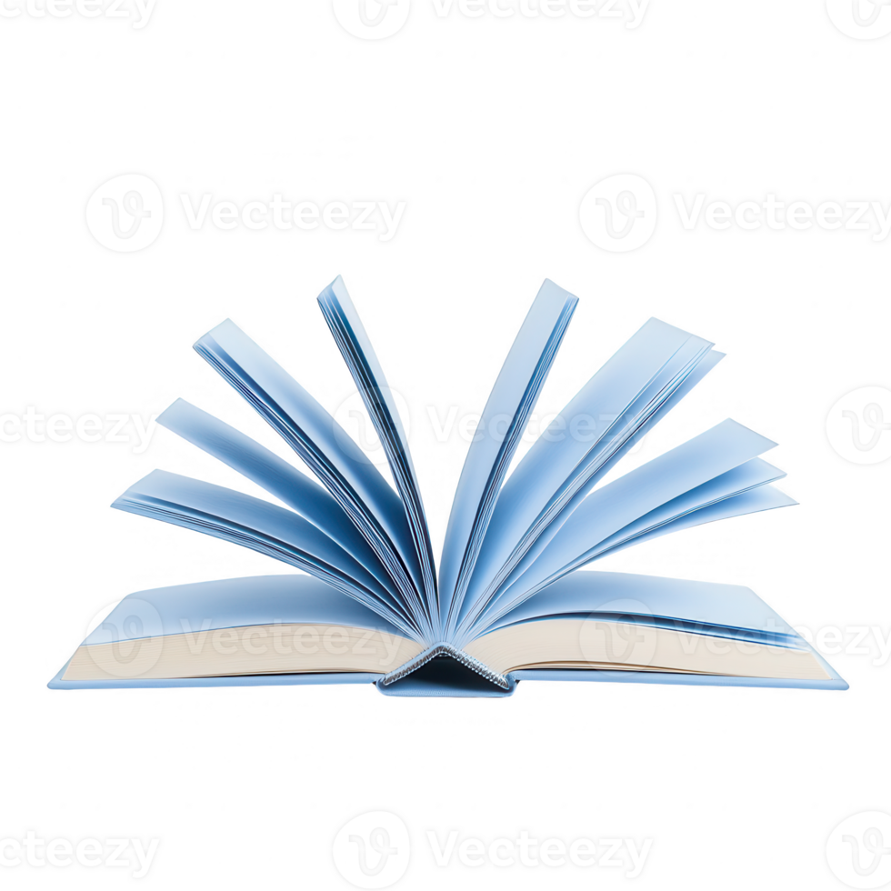 An open book with its pages fanned out, inviting readers to explore its contents. png