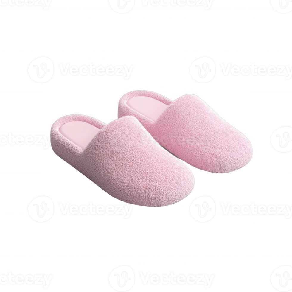 Cozy pink slippers perfect for relaxation and comfort at home. png