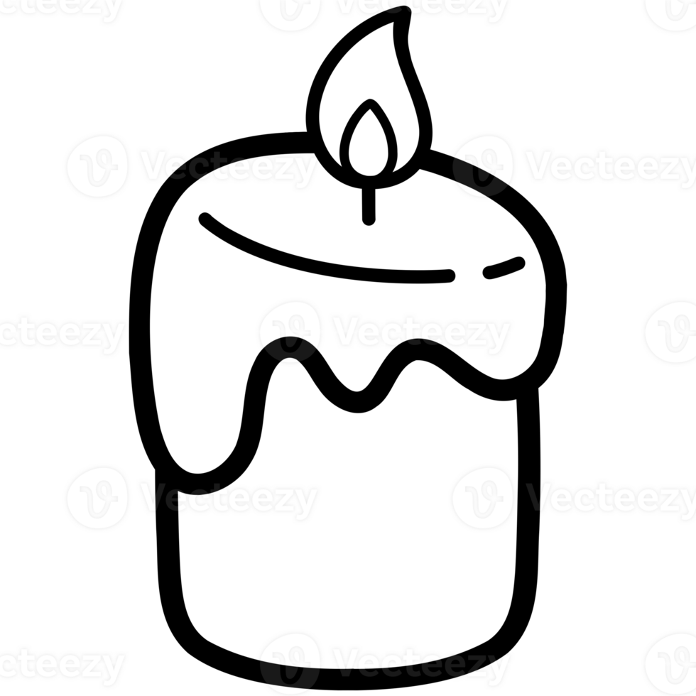 Light candle doodle png