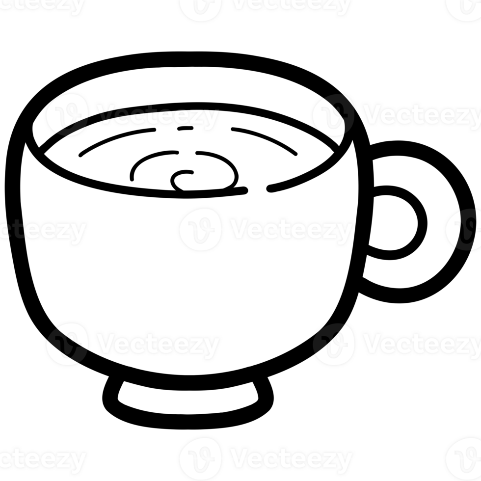 Tea cup doodle png