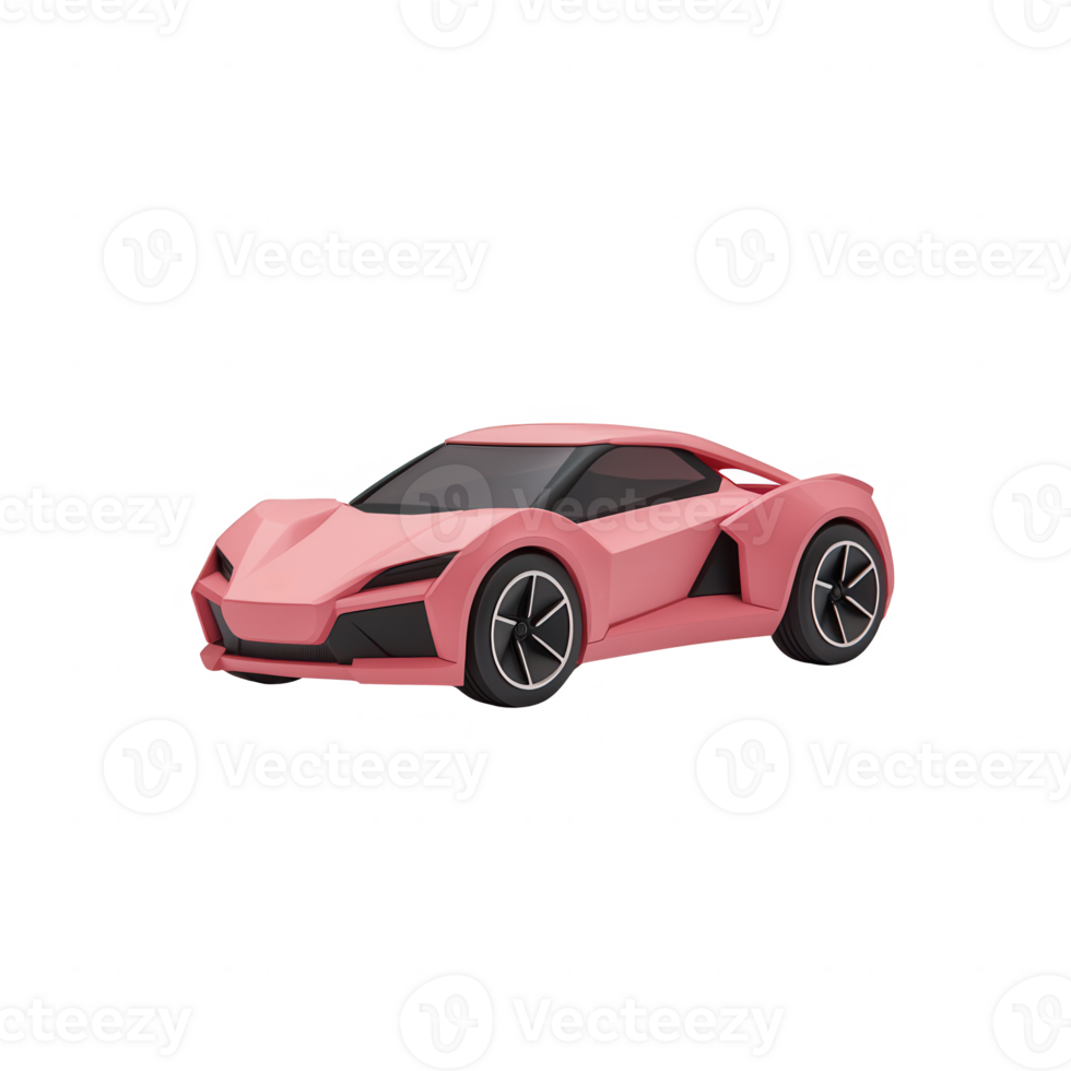 Stylish pink modern car design ideal for futuristic automotive concepts. png