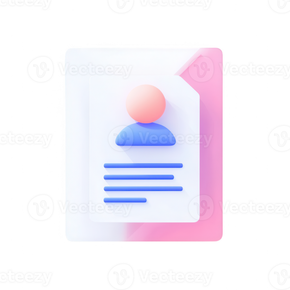 Modern graphic representation of a user profile with personal details and data. png