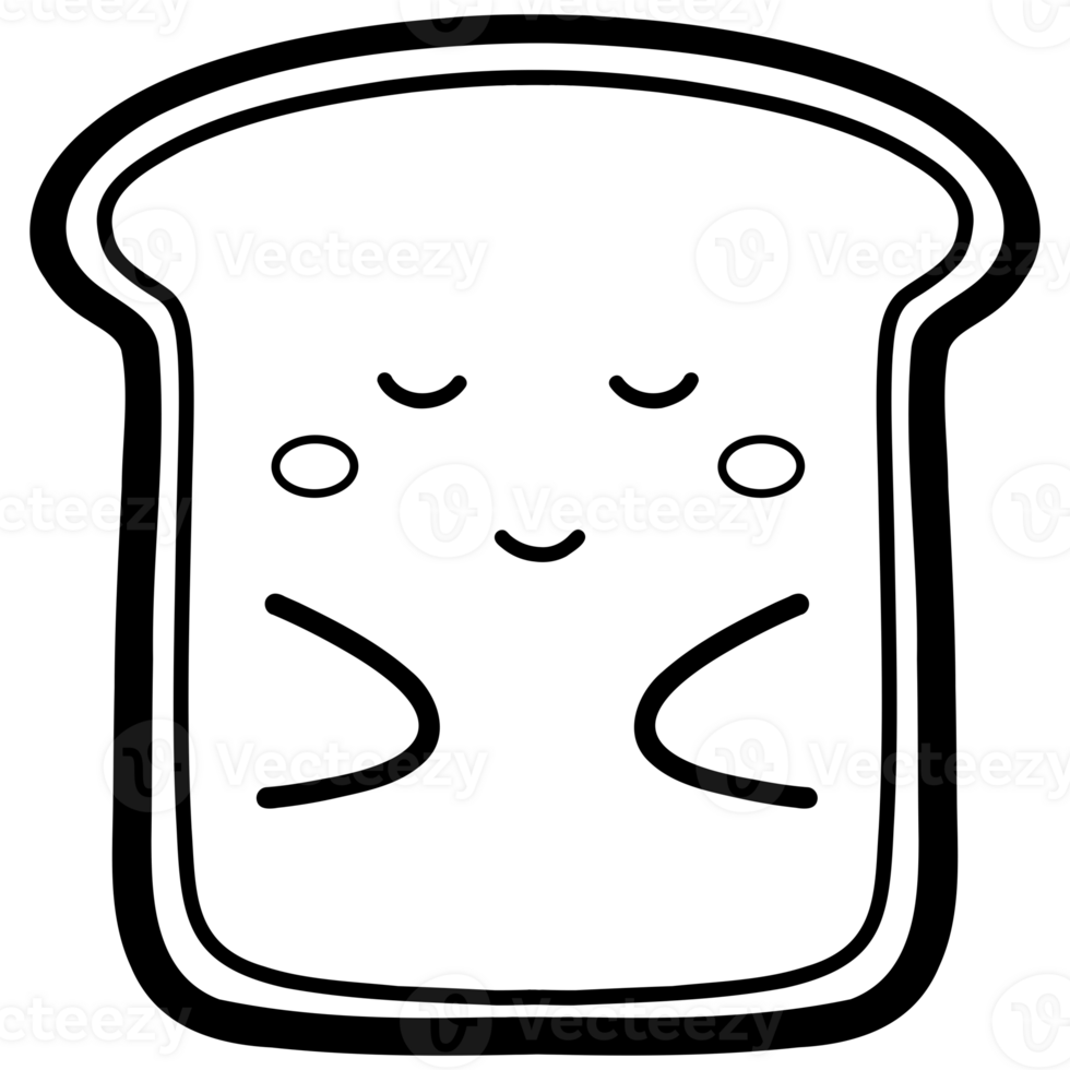 Cute smile bread png