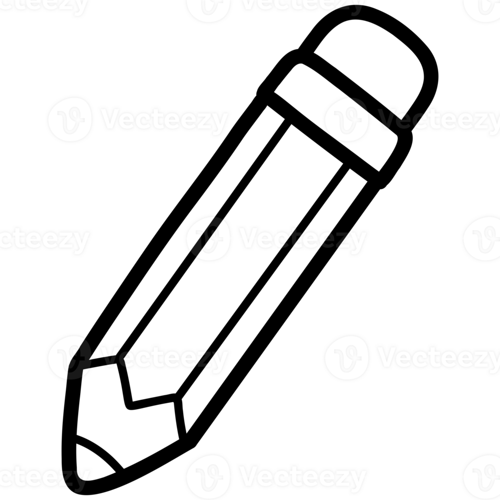 Stationary pencil doodle png