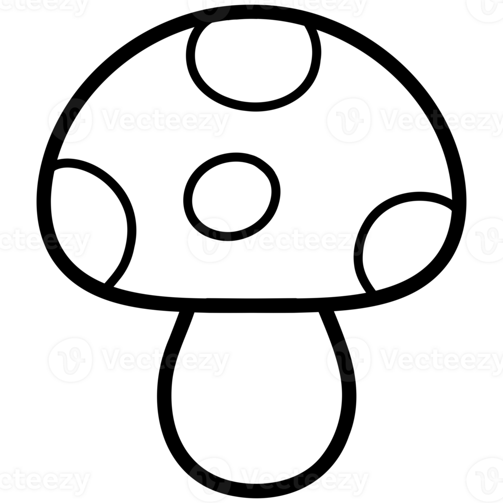 Baby mushroom doodle png