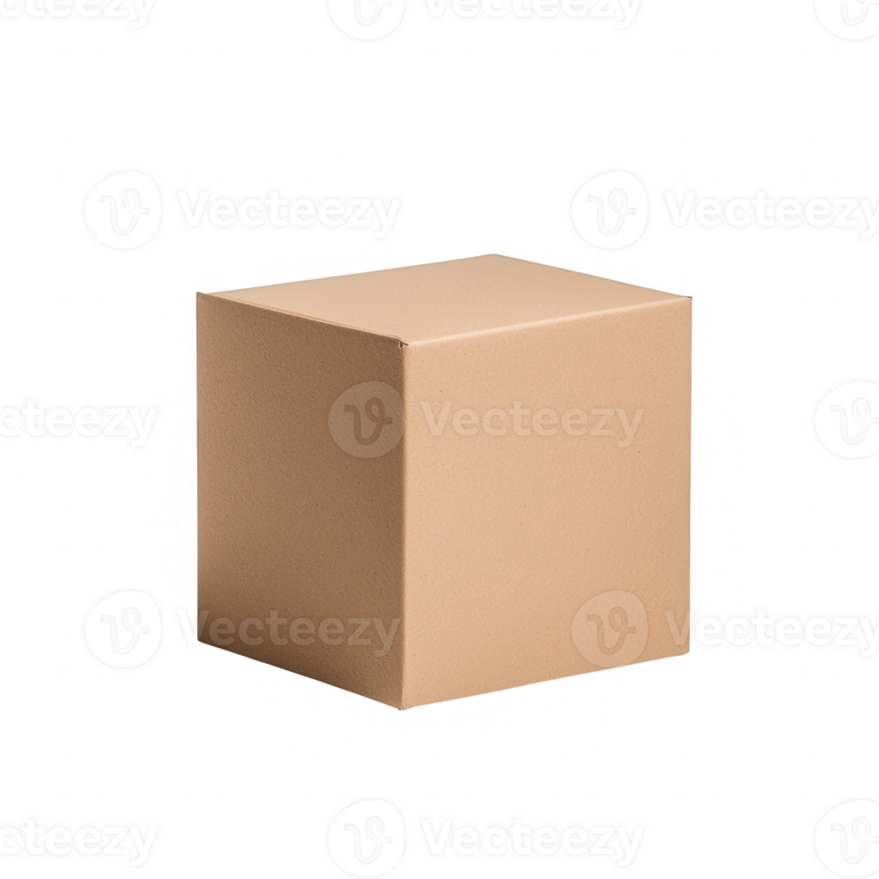 Simple brown cube for design projects and creative uses, versatile and stylish. png