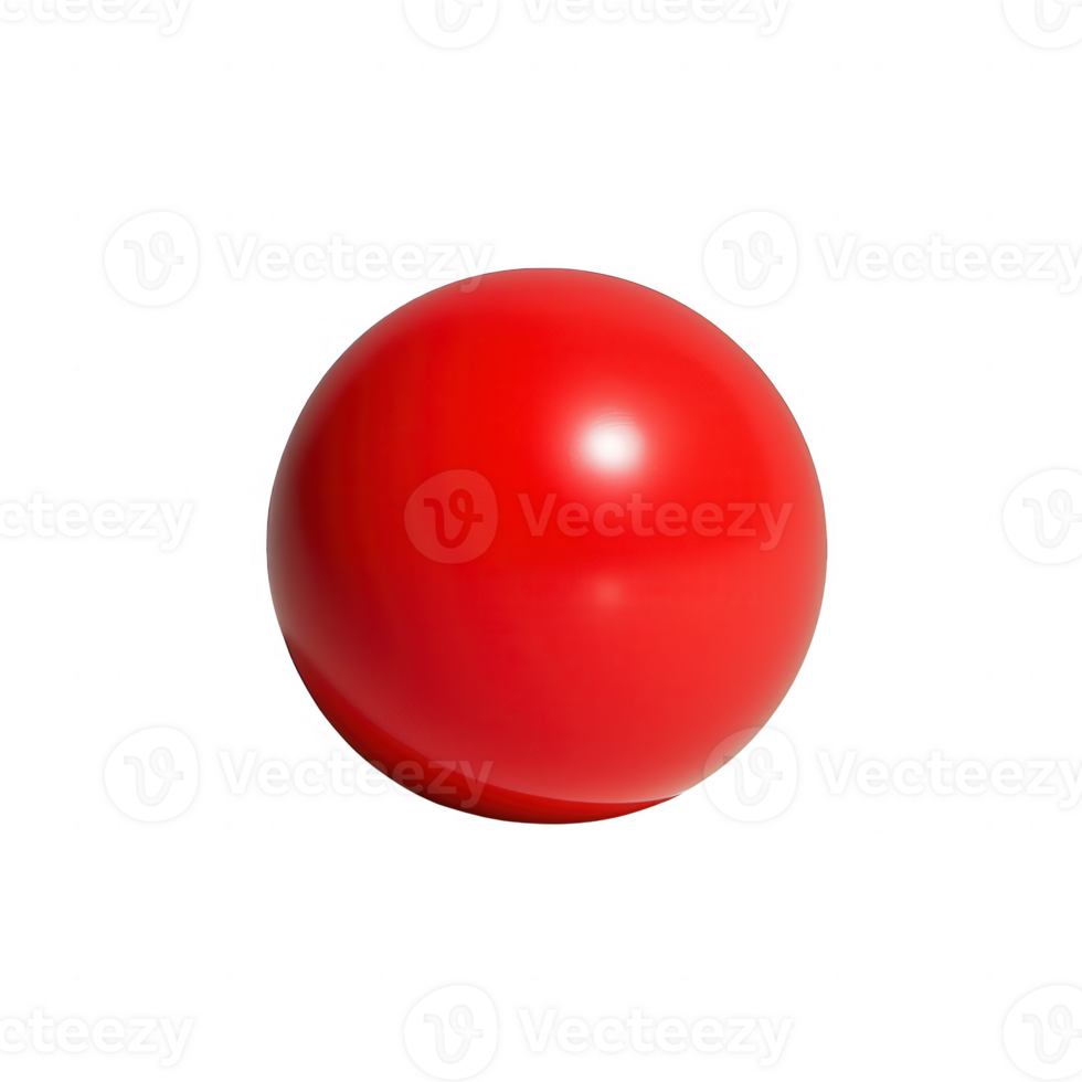 A shiny red sphere isolated on a black background for design use. png