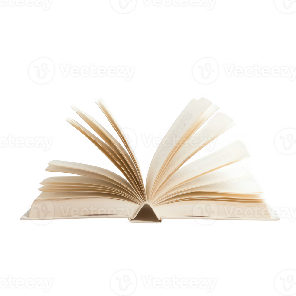 An open book displaying pages ready for reading and discovery of knowledge. png
