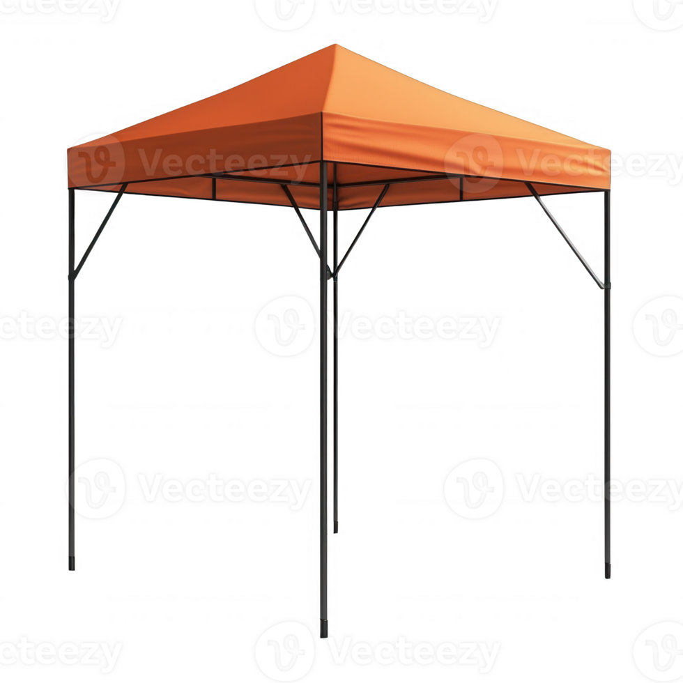 An orange pop-up canopy tent stands ready for outdoor events and family gatherings. png