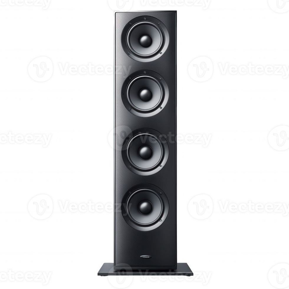 Stylish, modern audio speaker with powerful sound performance for music lovers. png