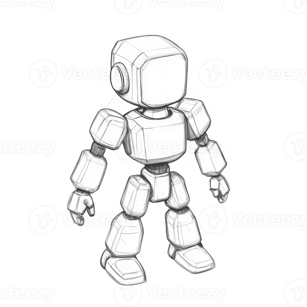 Stylized robot model showcasing innovative design and engineering possibilities. png