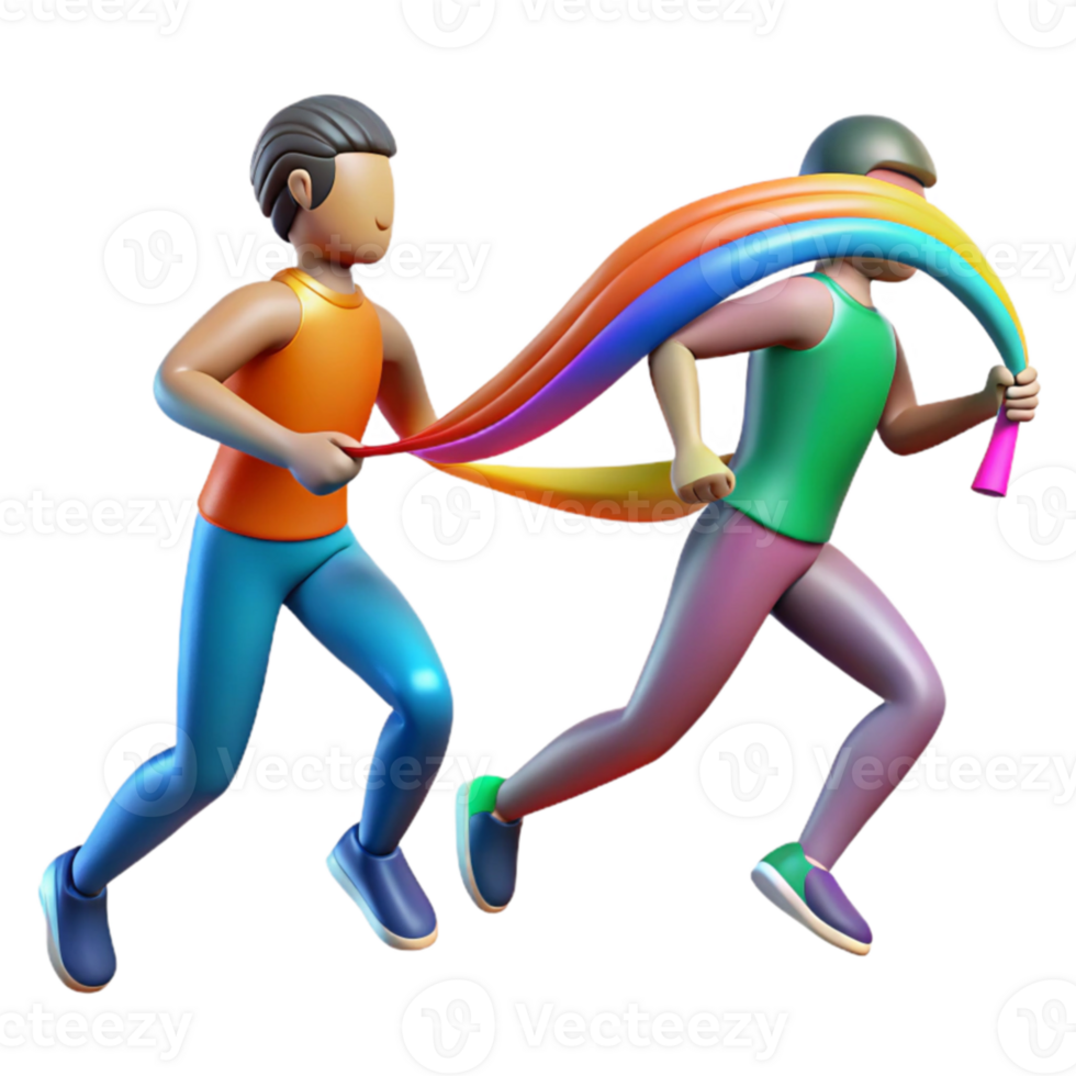 Rainbow Run Unity, Diversity, and Inclusivity png