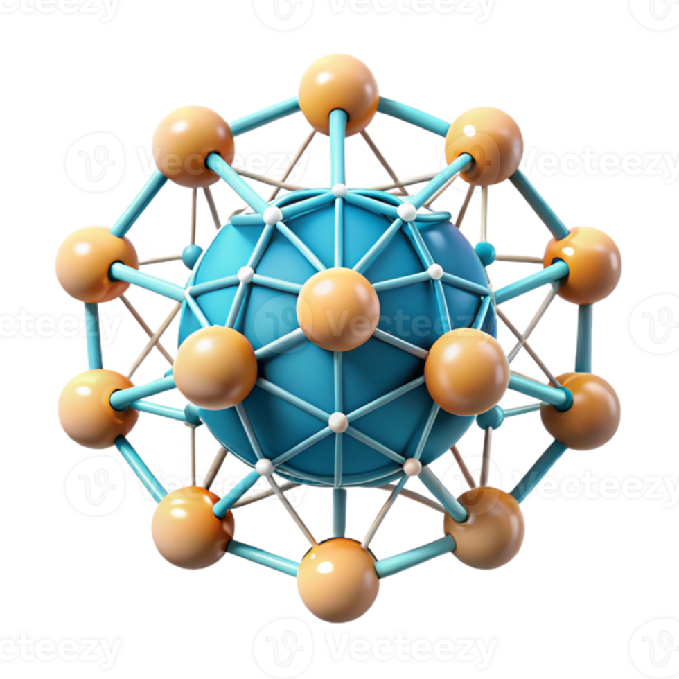 Network Sphere Interconnected Nodes and Global Systems png