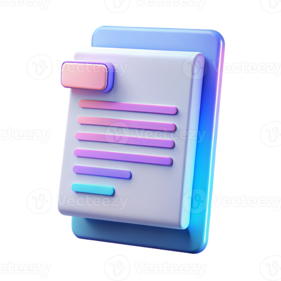 Digital Document Online Form, Data Entry, 3D Render png