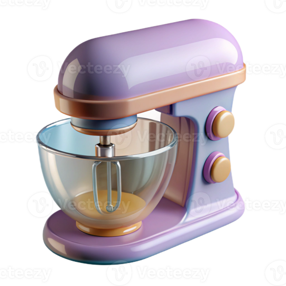 Electric Stand Mixer Kitchen Baking Appliance with Glass Bowl png