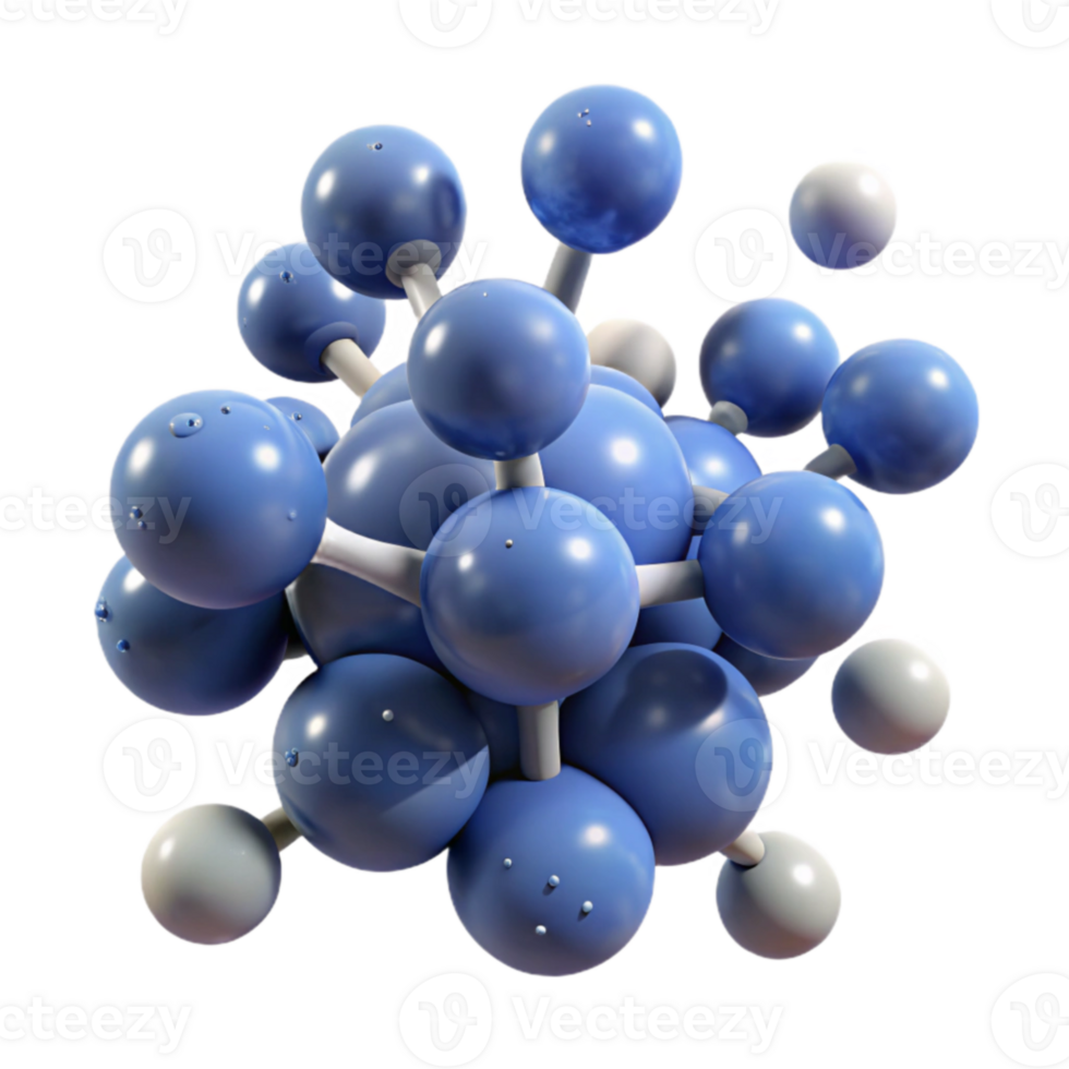 Molecular Structure 3D Model of a Complex Compound png