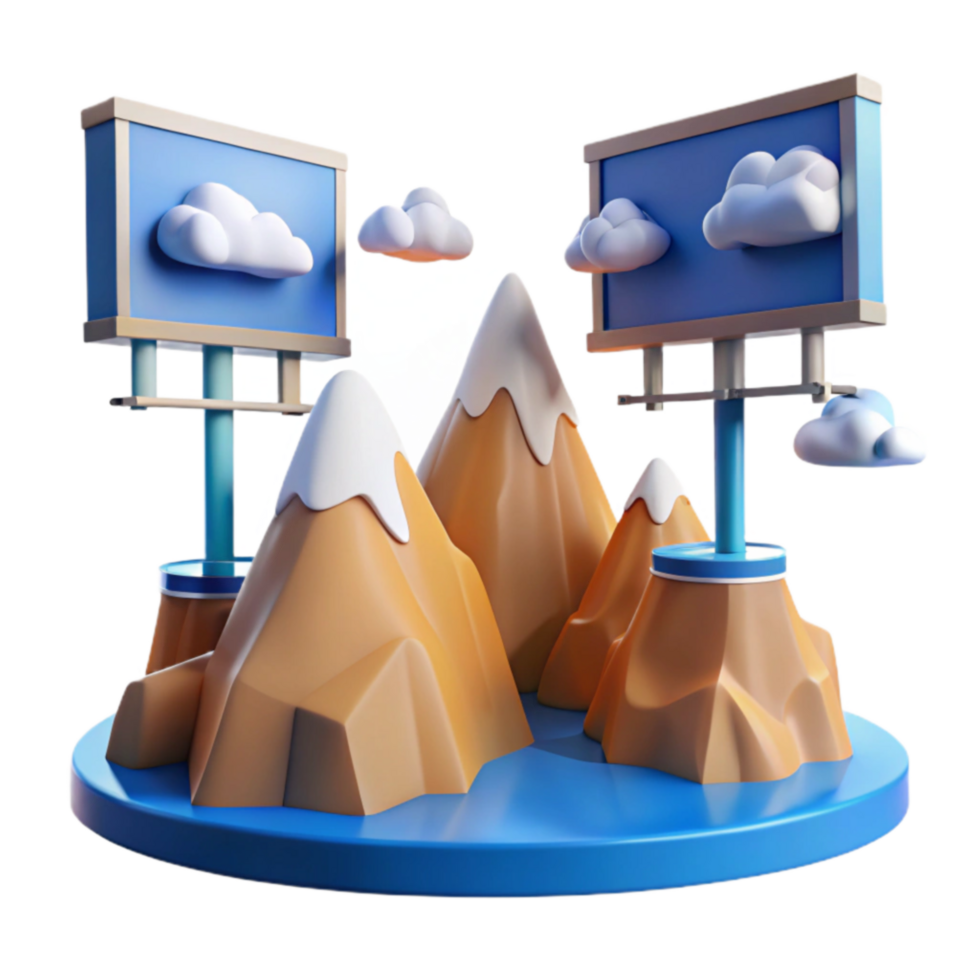 Reaching New Heights Billboard Advertising in Mountainous Regions png