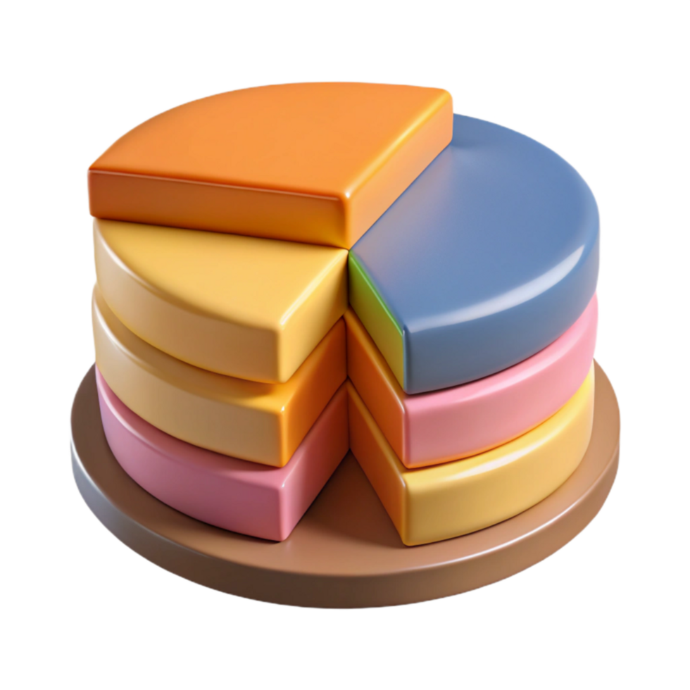 Data Visualization 3D Pie Chart Segments png