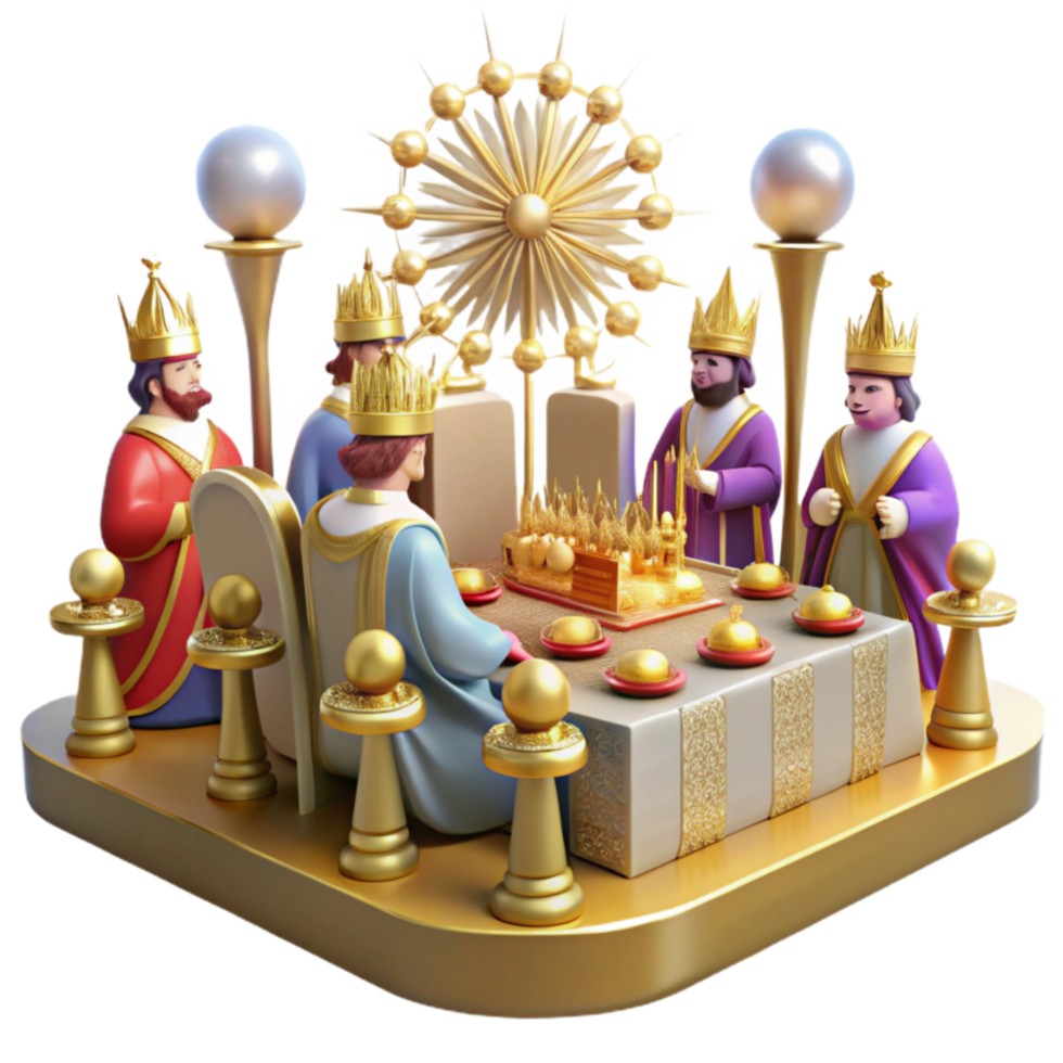 Three Kings Festive Gathering A Regal Celebration png