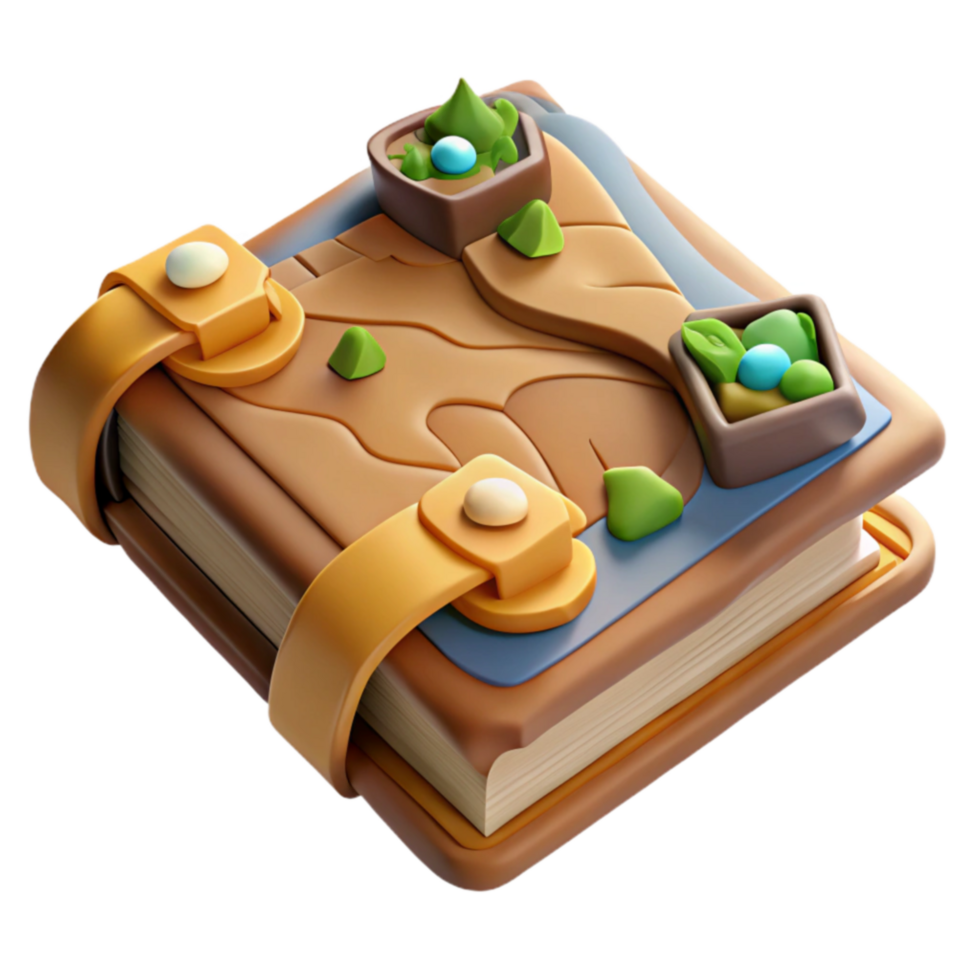 Enchanted Journal 3D Render of Fantasy Book png