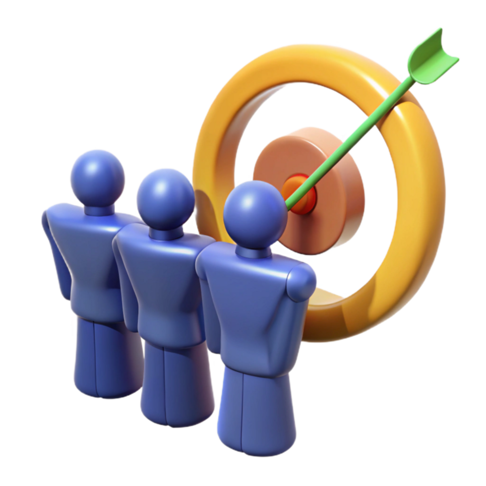 Teamwork Achieving Goals Target Success Strategies png