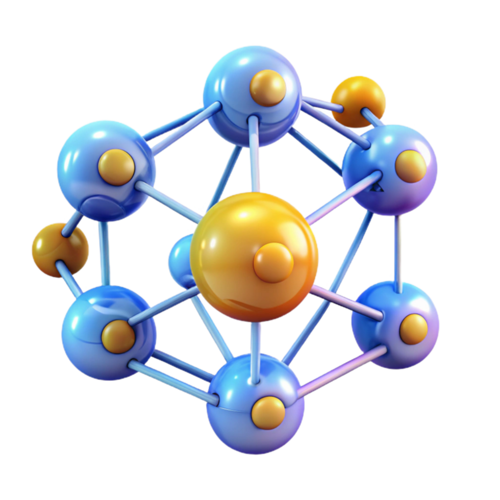 Molecular Structure Exploring Atom Bonds and Connections png