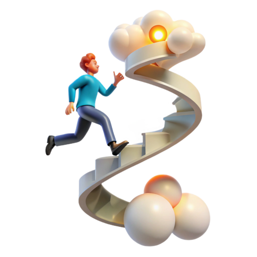 Ascending the Spiral Staircase to Success png