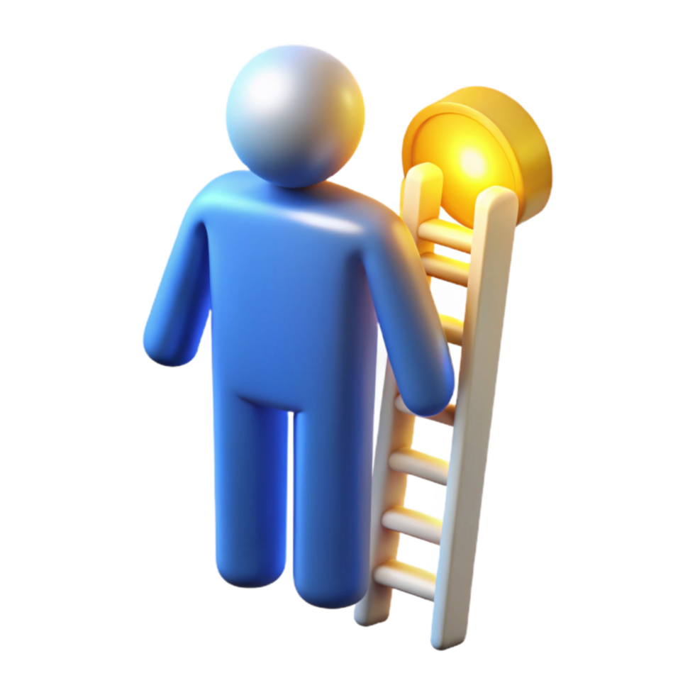 Reaching for Success Climbing the Ladder to Achievement png
