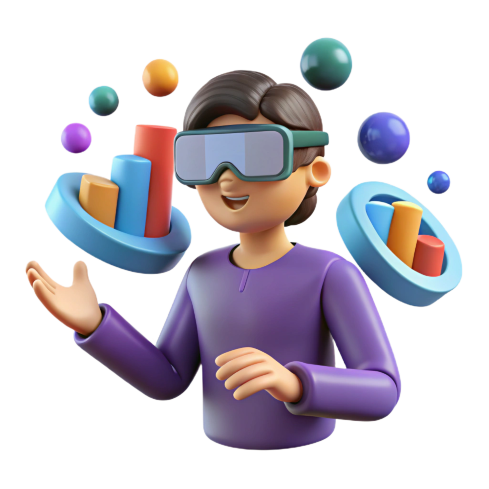 Immersive Data Visualization VR Charts Graphs 55060889 PNG