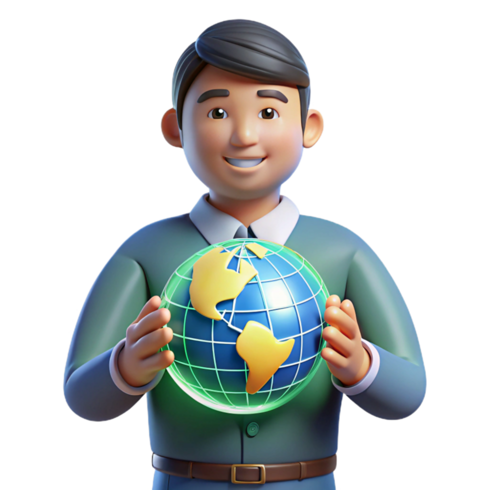 Global Connection A 3D Animated Illustration png