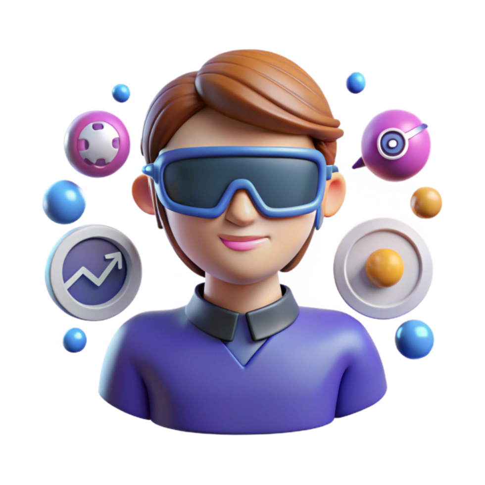 Exploring the Metaverse A 3D Avatar's Journey into Virtual Worlds png