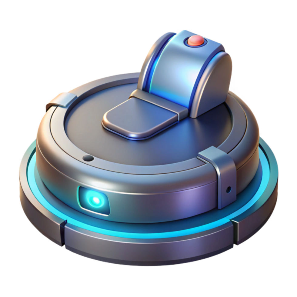 Futuristic Robotic Device with Activation Button png