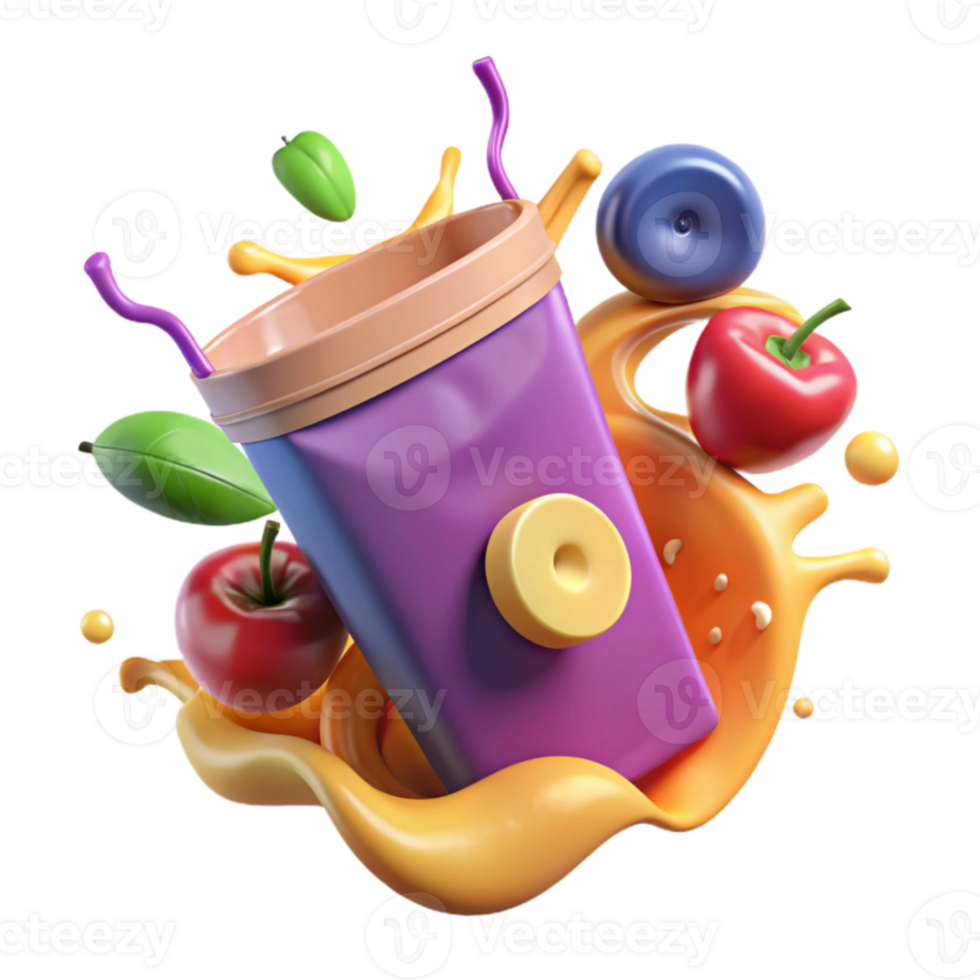 Fruit Juice Splash Refreshing Blend in a Cup png