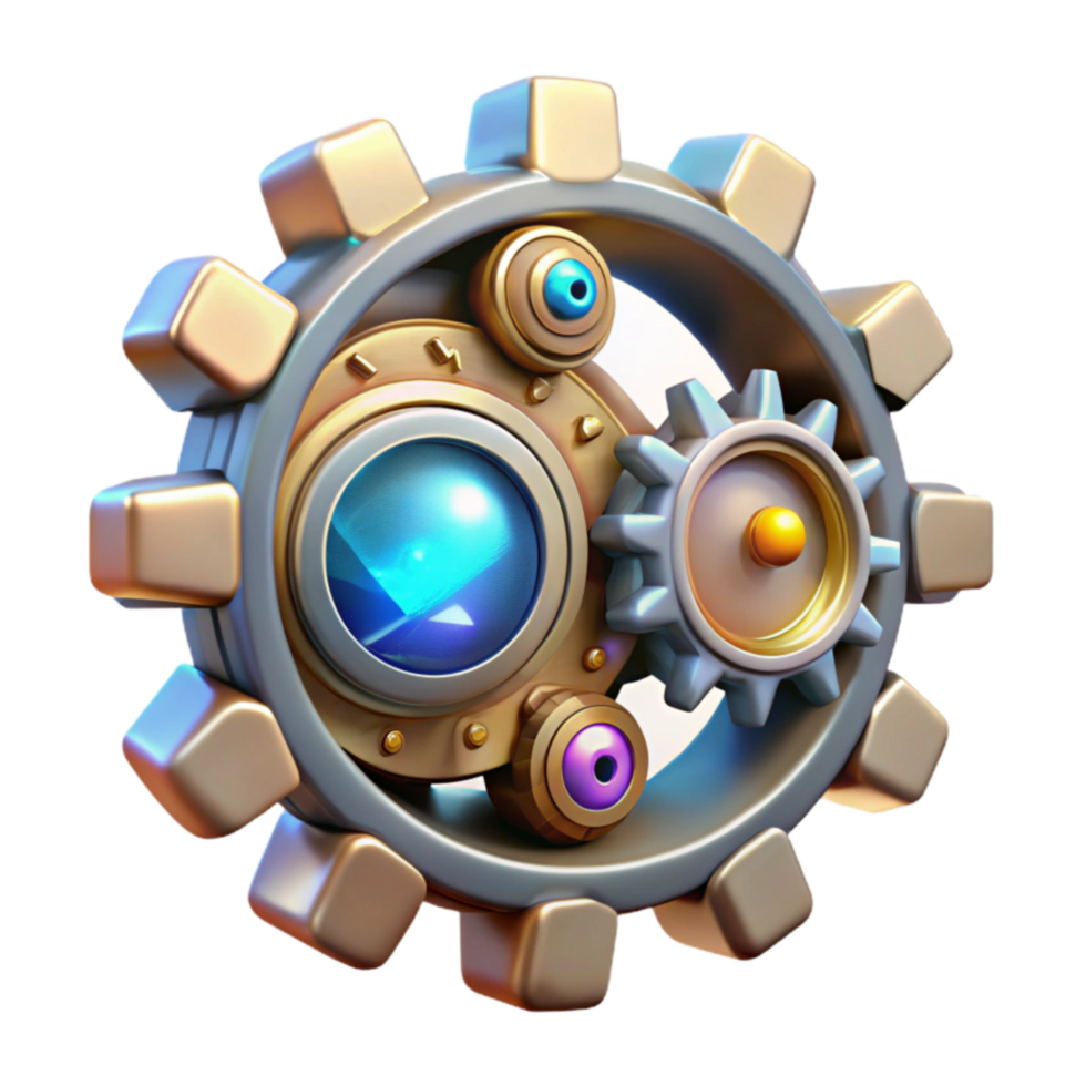 Steampunk Gear Mechanism Intricate Clockwork Design png