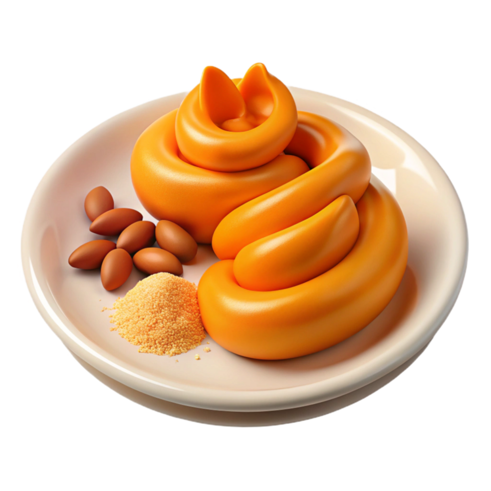 Orange Paste, Almonds, and Granules A Culinary Combination png