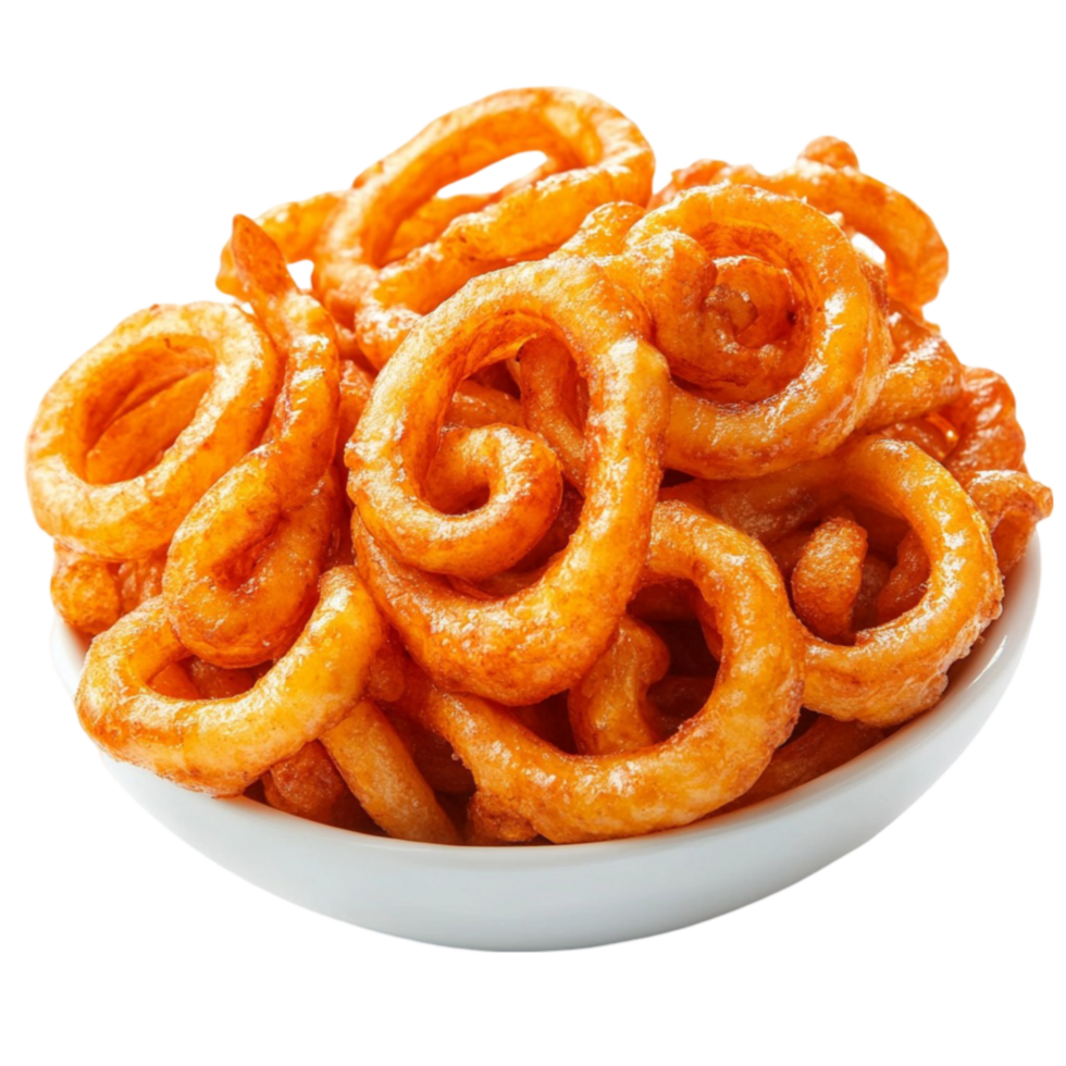 Mixed Fried Food Stack on Transparent Background png